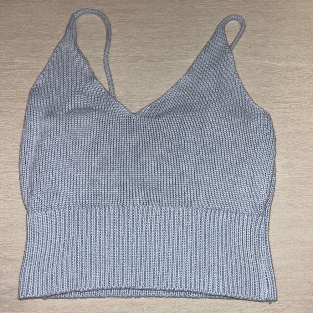 Baby blue crochet top